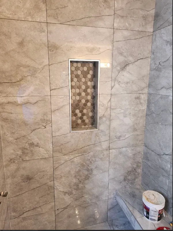 Encaustic heritage tile entryway floor installed by NovoTile in Victoria, BC